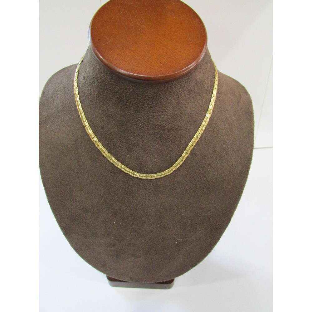 Monet Vintage Elegant Gold Tone 14" Choker Necklace Adjustable
